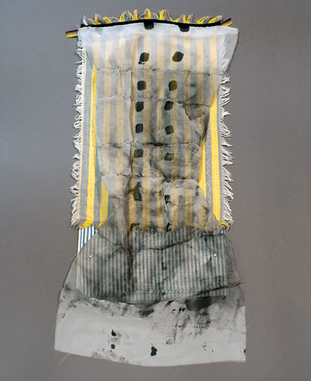 Joan Anderson and associates; painting on silk with found objects.