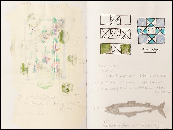 Joan Anderson sketchbook page.