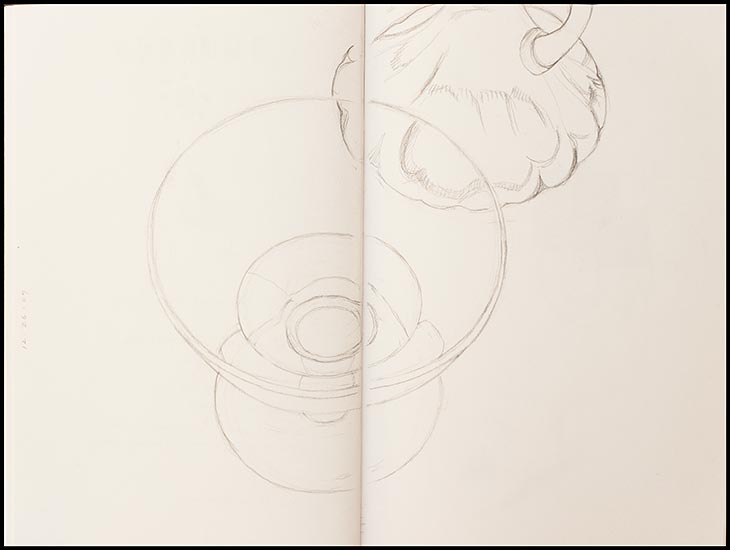 Joan Anderson sketchbook page.